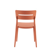 Set Da, 4 Sedia Bella Rosso Acero In Polipropilene Per Soggiorno, Cucina E Arredo Bar