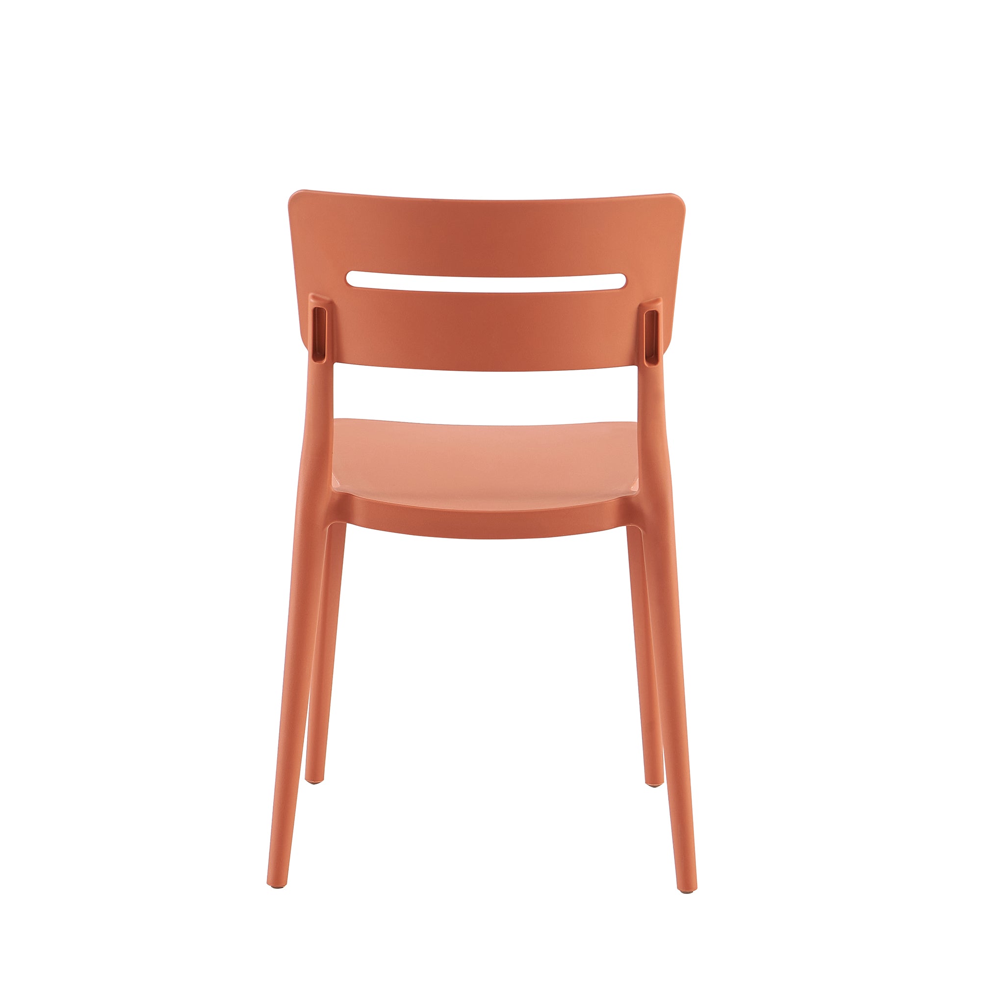 Set Da, 4 Sedia Bella Rosso Acero In Polipropilene Per Soggiorno, Cucina E Arredo Bar