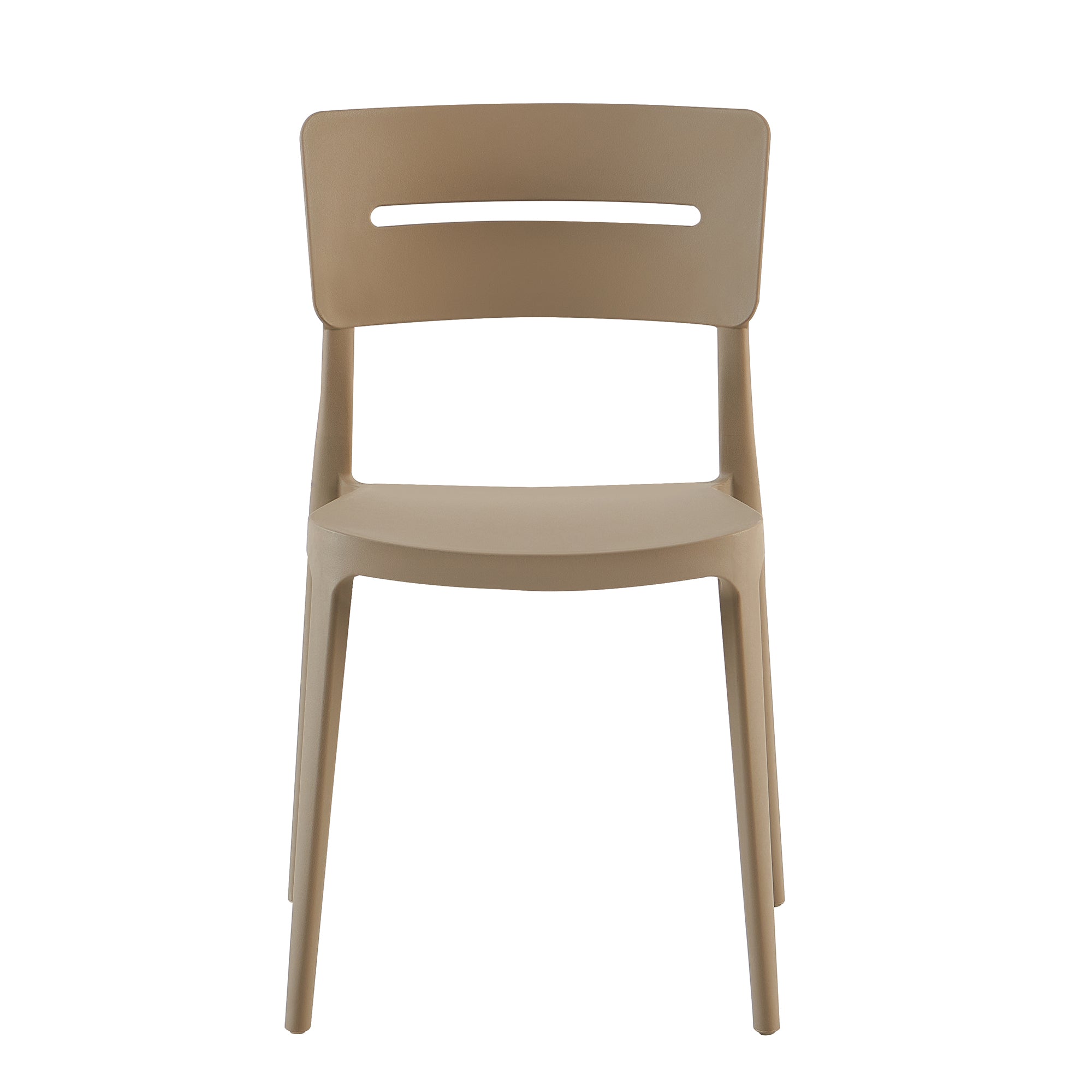 Set Da, 4 Sedia Bella Tortora In Polipropilene Per Soggiorno, Cucina E Arredo Bar