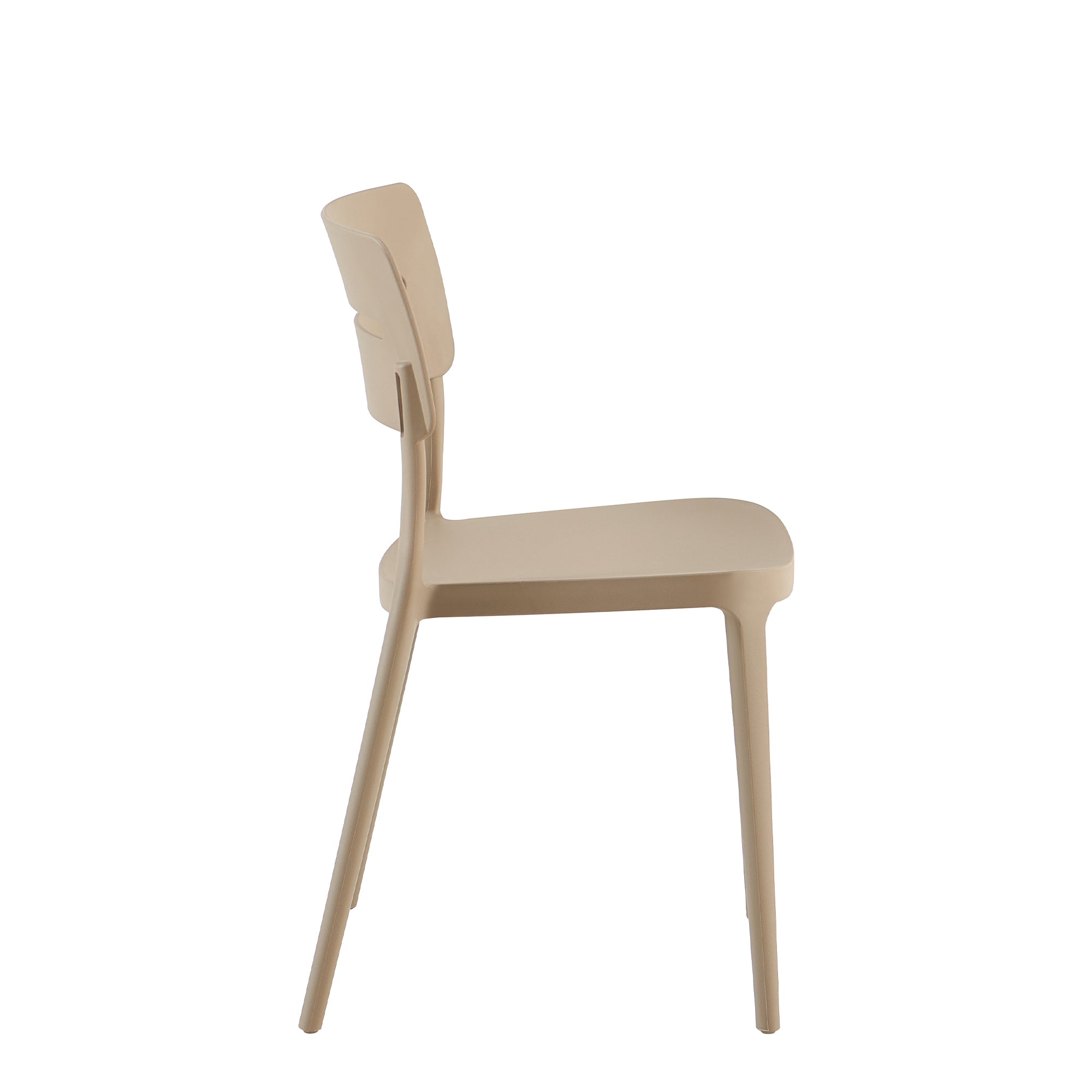 Set Da, 4 Sedia Bella Tortora In Polipropilene Per Soggiorno, Cucina E Arredo Bar