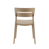 Set Da, 4 Sedia Bella Tortora In Polipropilene Per Soggiorno, Cucina E Arredo Bar