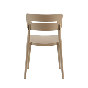 Set Da, 4 Sedia Bella Tortora In Polipropilene Per Soggiorno, Cucina E Arredo Bar