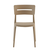 Set Da, 4 Sedia Bella Tortora In Polipropilene Per Soggiorno, Cucina E Arredo Bar