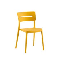 Set Da, 4 Sedia Bella Senape In Polipropilene Per Soggiorno, Cucina E Arredo Bar