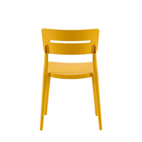 Set Da, 4 Sedia Bella Senape In Polipropilene Per Soggiorno, Cucina E Arredo Bar