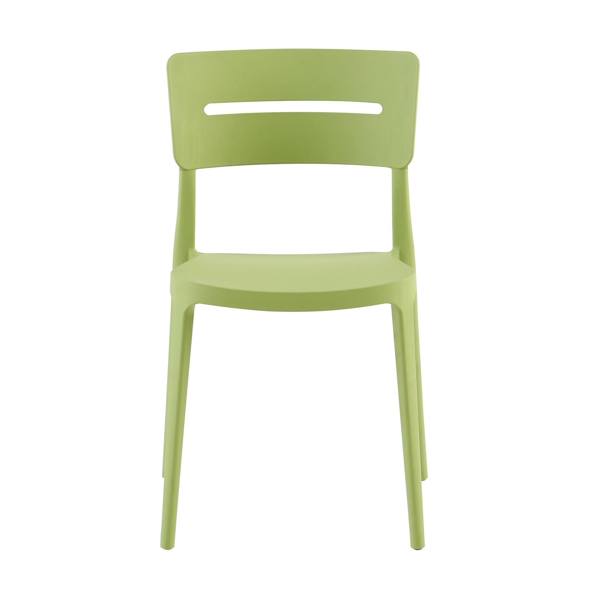 Set Da, 4 Sedia Bella Verde In Polipropilene Per Soggiorno, Cucina E Arredo Bar