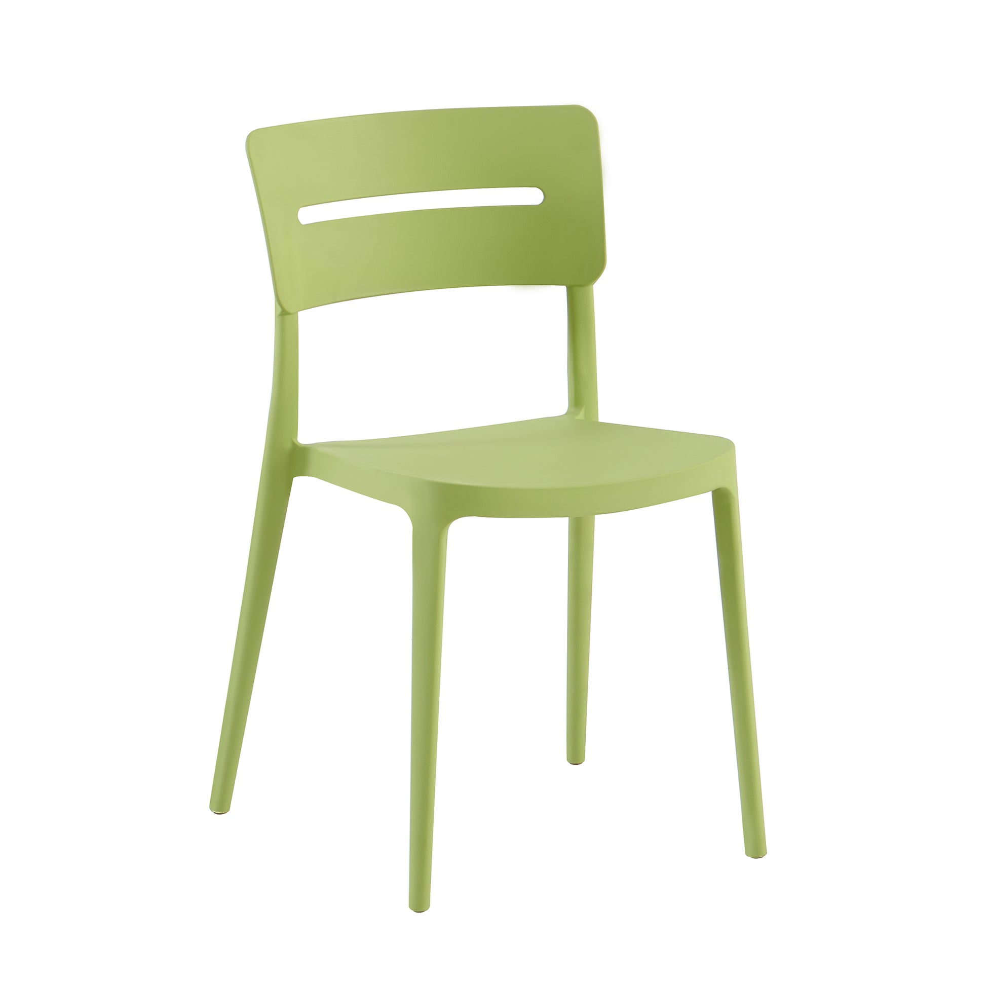 Set Da, 4 Sedia Bella Verde In Polipropilene Per Soggiorno, Cucina E Arredo Bar