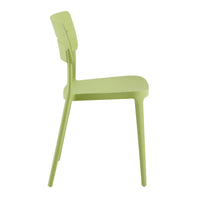 Set Da, 4 Sedia Bella Verde In Polipropilene Per Soggiorno, Cucina E Arredo Bar