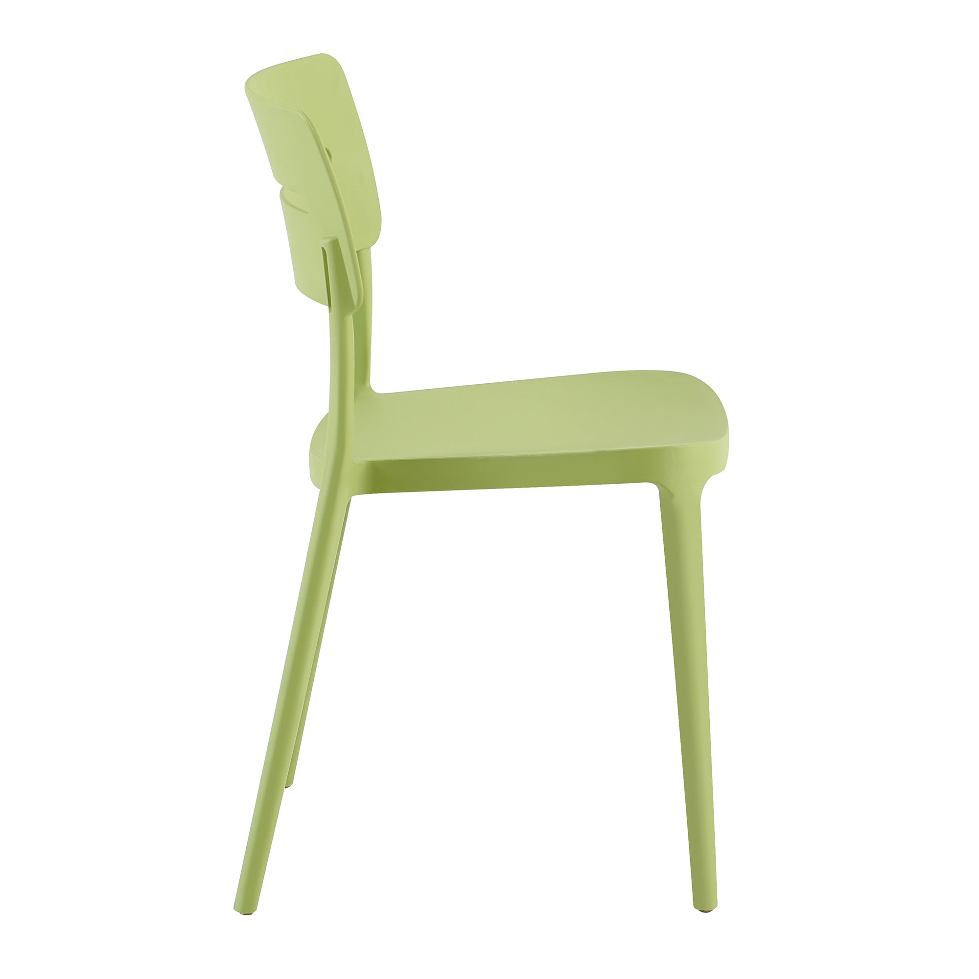 Set Da, 4 Sedia Bella Verde In Polipropilene Per Soggiorno, Cucina E Arredo Bar