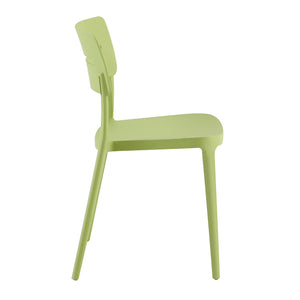 Set Da, 4 Sedia Bella Verde In Polipropilene Per Soggiorno, Cucina E Arredo Bar