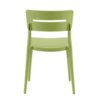 Set Da, 4 Sedia Bella Verde In Polipropilene Per Soggiorno, Cucina E Arredo Bar