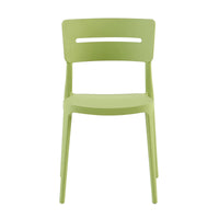 Set Da, 4 Sedia Bella Verde In Polipropilene Per Soggiorno, Cucina E Arredo Bar