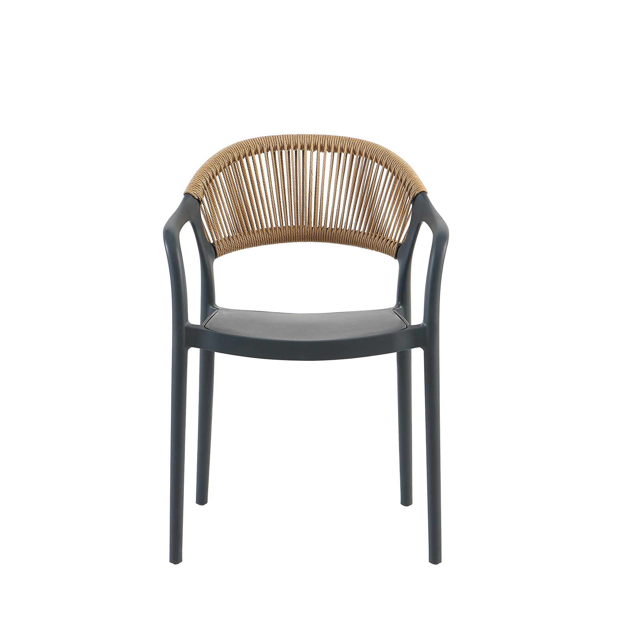 Poltrona Maiorca In Polipropilene Antracite Per Soggiorno, Cucina E Arredo Bar