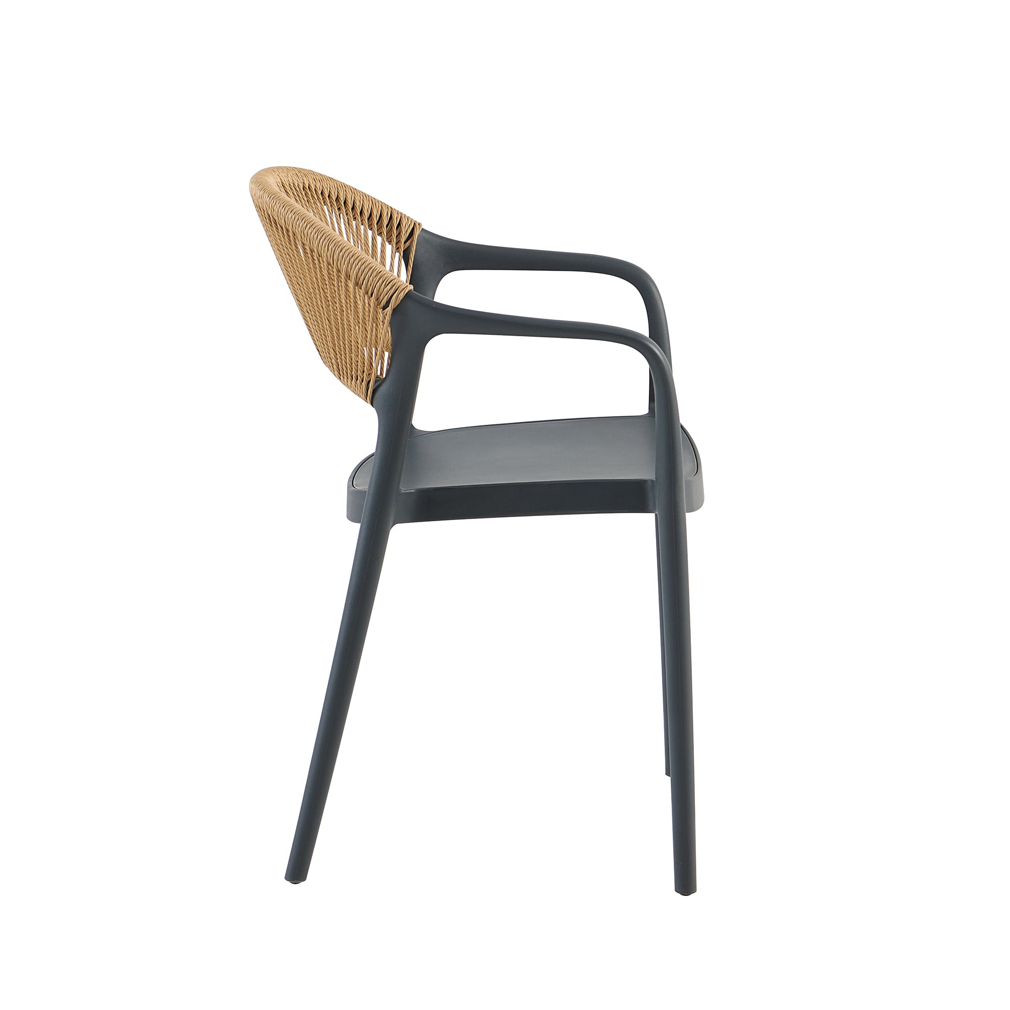 Poltrona Maiorca In Polipropilene Antracite Per Soggiorno, Cucina E Arredo Bar