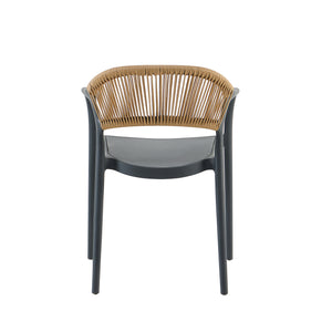 Poltrona Maiorca In Polipropilene Antracite Per Soggiorno, Cucina E Arredo Bar