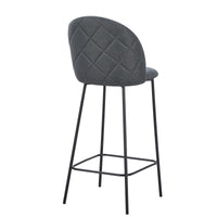 set da 4, SGABELLO TAMARA TESS. CENERE/GAMBE NERE