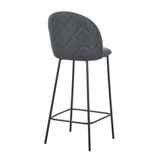 set da 4, SGABELLO TAMARA TESS. CENERE/GAMBE NERE