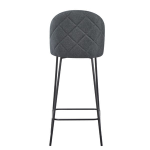 set da 4, SGABELLO TAMARA TESS. CENERE/GAMBE NERE