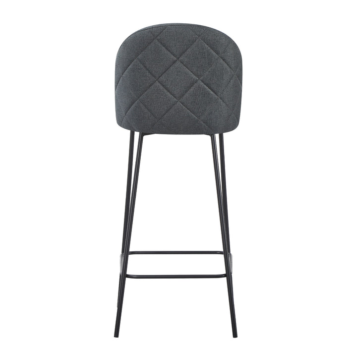 set da 4, SGABELLO TAMARA TESS. CENERE/GAMBE NERE