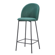 set da 4, SGABELLO TAMARA TESS. VERDE INGLESE/GAMBE NERE