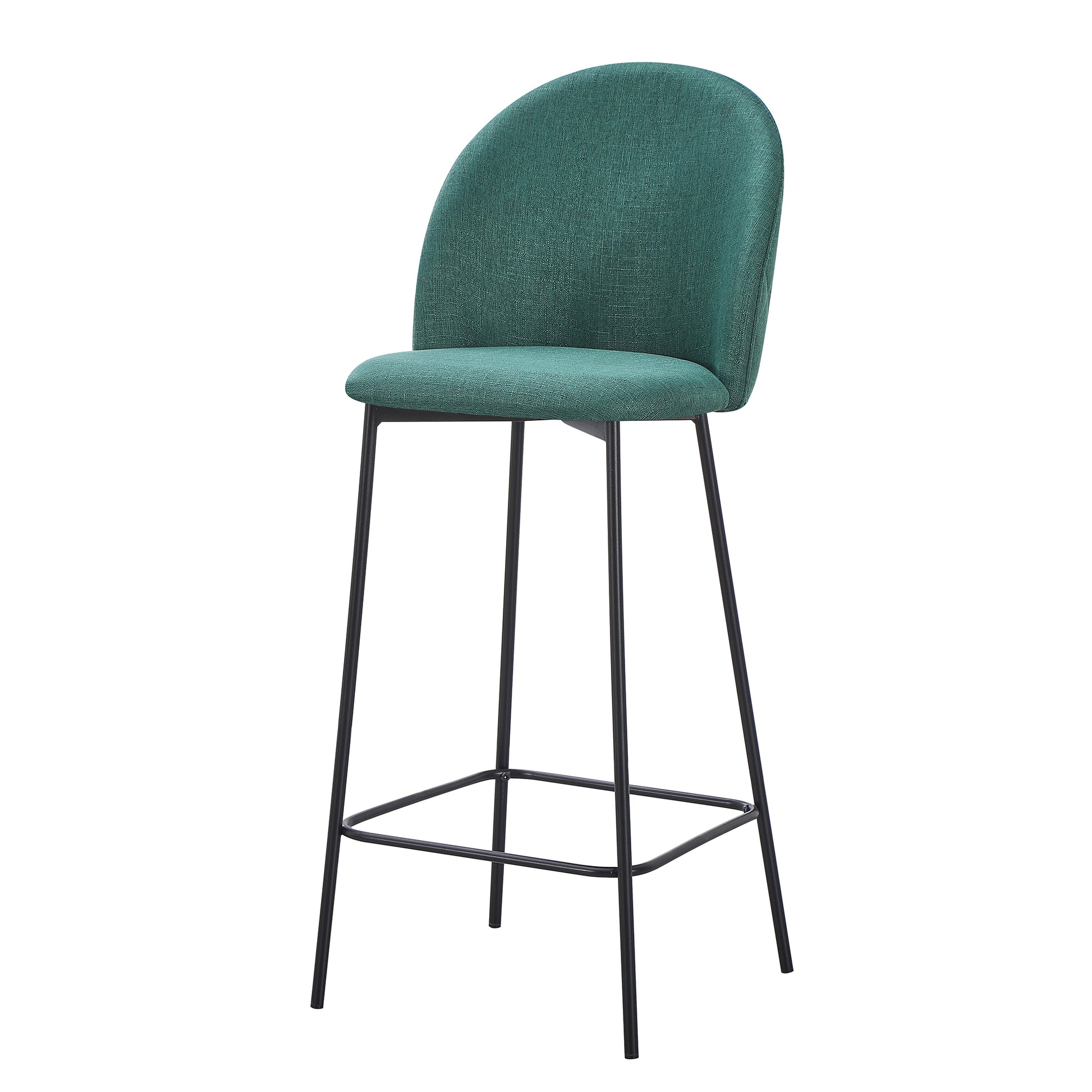set da 4, SGABELLO TAMARA TESS. VERDE INGLESE/GAMBE NERE