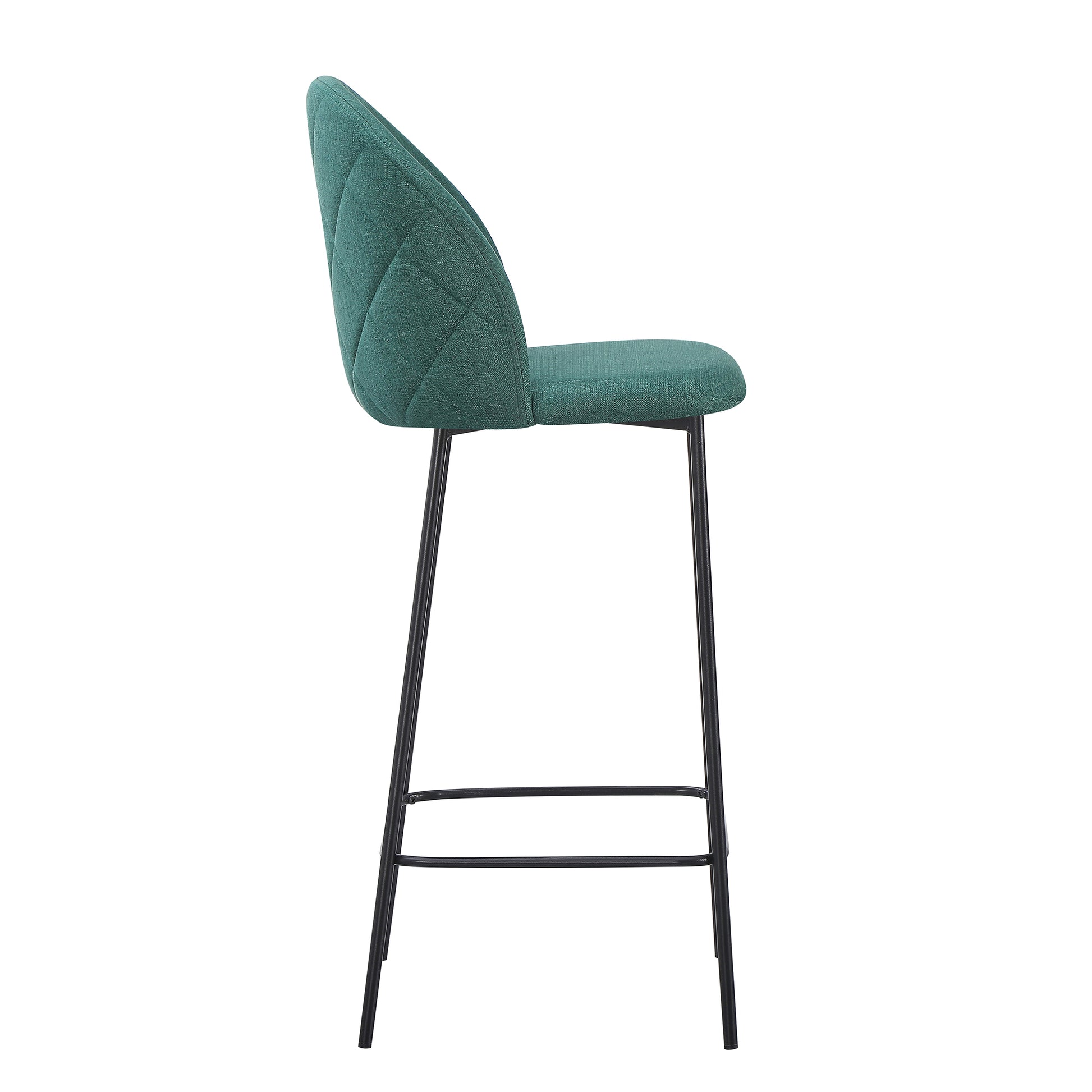 set da 4, SGABELLO TAMARA TESS. VERDE INGLESE/GAMBE NERE