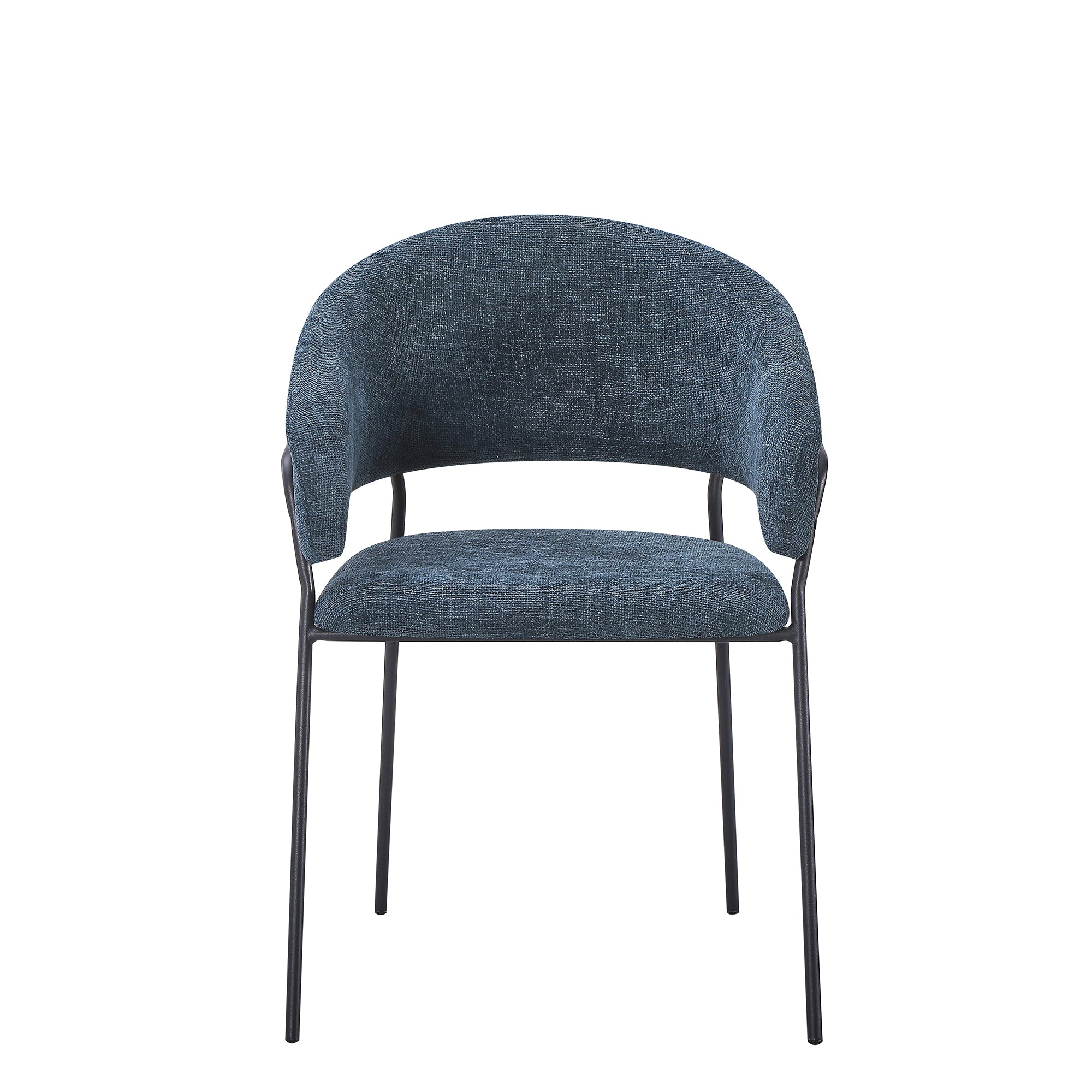 Set Da 4, Poltrona Artemisia Tess. Blu/Gambe Nere