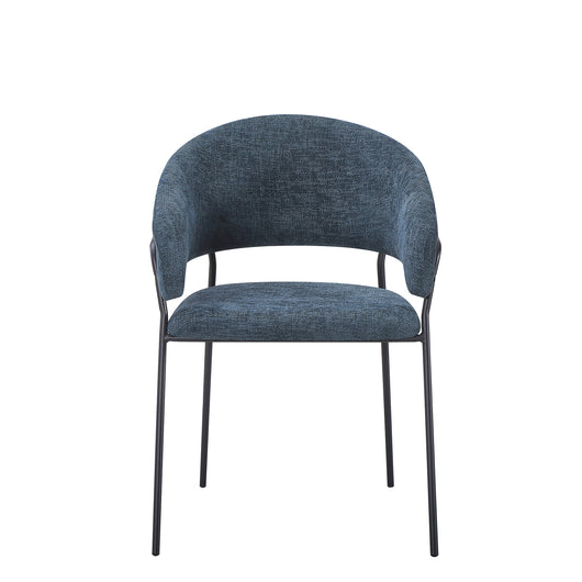 Set Da 4, Poltrona Artemisia Tess. Blu/Gambe Nere