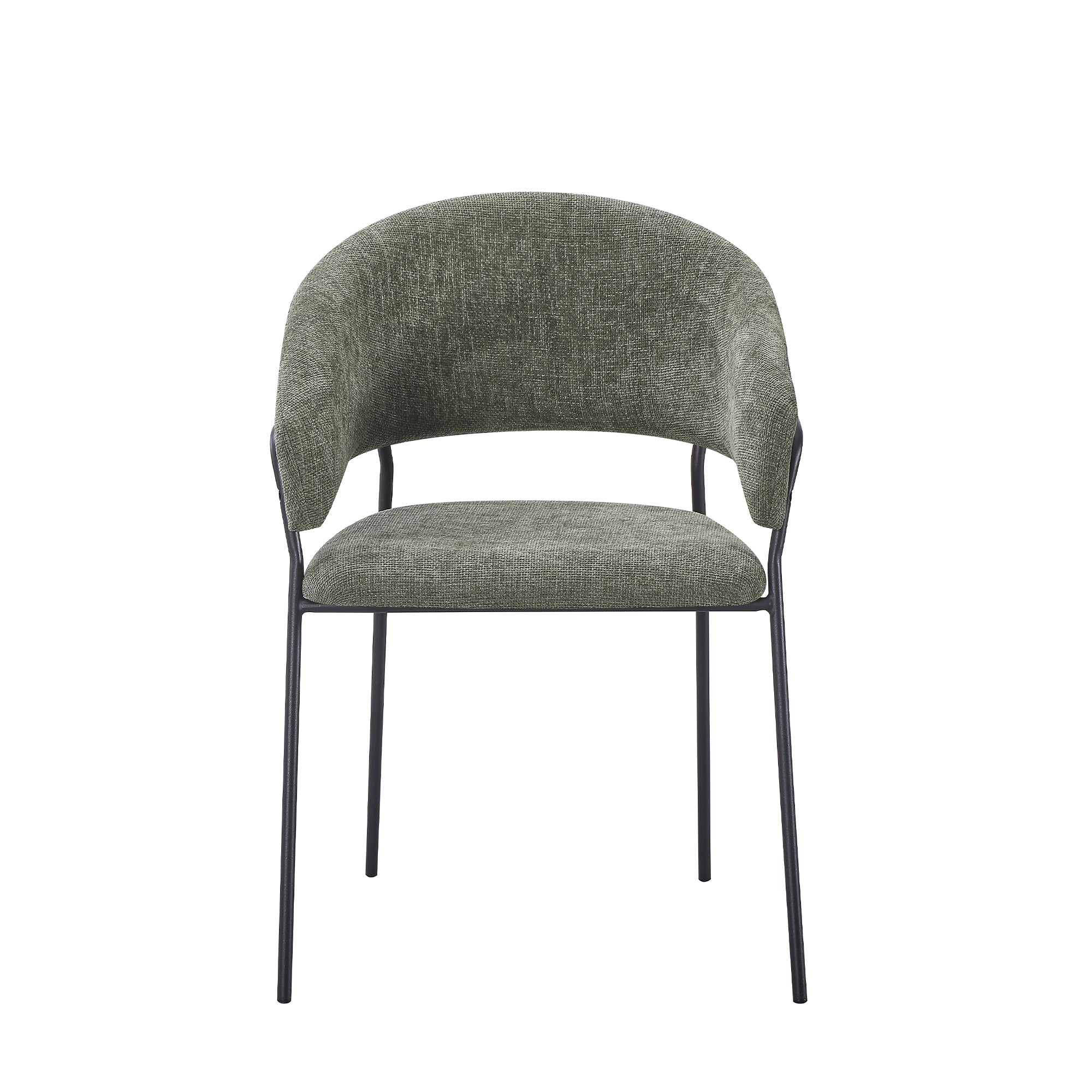 Set Da 4, Poltrona Artemisia Tess. Verde/Gambe Nere