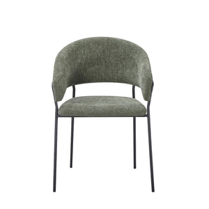 Set Da 4, Poltrona Artemisia Tess. Verde/Gambe Nere