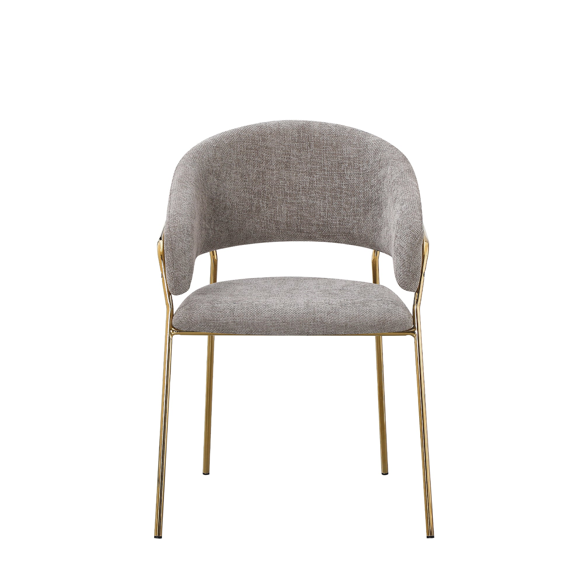Set Da 4, Poltrona Artemisia Tess. Tortora/Gambe Oro
