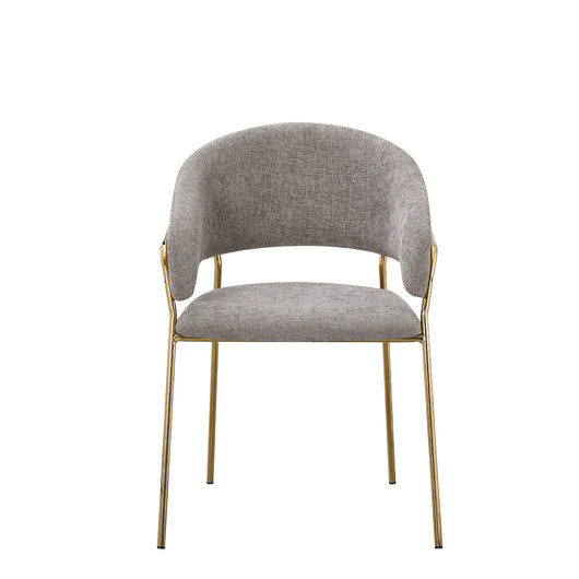 Set Da 4, Poltrona Artemisia Tess. Tortora/Gambe Oro