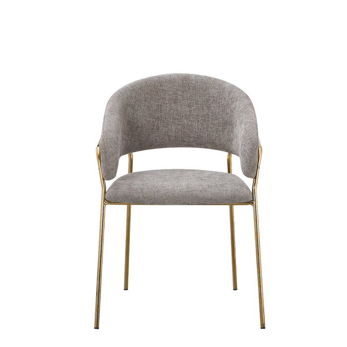 Set Da 4, Poltrona Artemisia Tess. Tortora/Gambe Oro