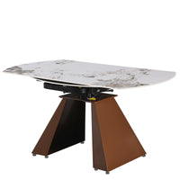 Tavolo Space 150X85⌀150 Top Patagonia Gambe Bronzo