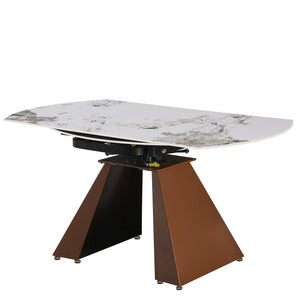 Tavolo Space 150X85⌀150 Top Patagonia Gambe Bronzo