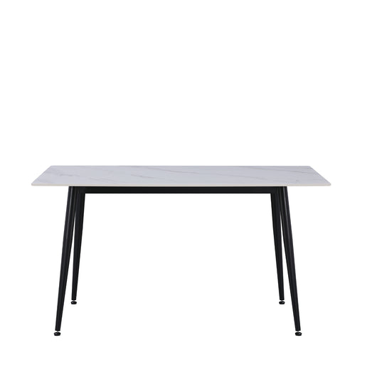 Tavolo Sintra Bianco C/Venature/Gambe Nere