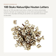 Alfabeto in Legno 100 pezzi - Lettere in Legno Decorative - Attività Artigianali - Strumento Educativo - Lettere in Legno Naturali - Superficie Liscia e Duratura