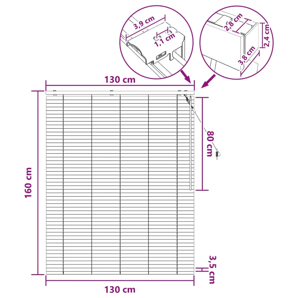 Tenda Veneziana Nero 130 x 160 cm 35 mm 42015497