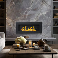 Camino a bioetanolo da parete Siena Nero L 90 x P 12 x H 40