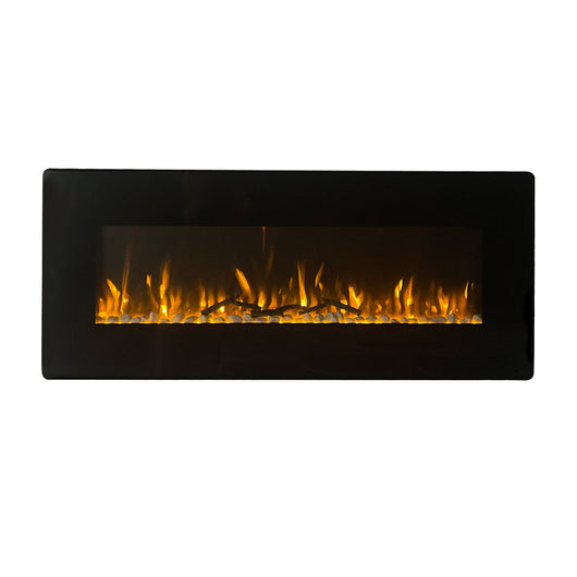 Camino elettrico caminetto da parete DALLAS L127 x P 11 x H50