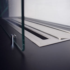 Camino a bioetanolo da terra per interno esterno CARAVAGGIO Nero L100xP40xH40 cm