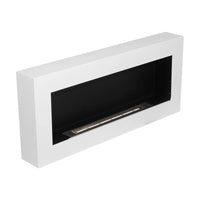 Camino a bioetanolo biocamino da parete Siena bianco L 90 x P 12 x H40