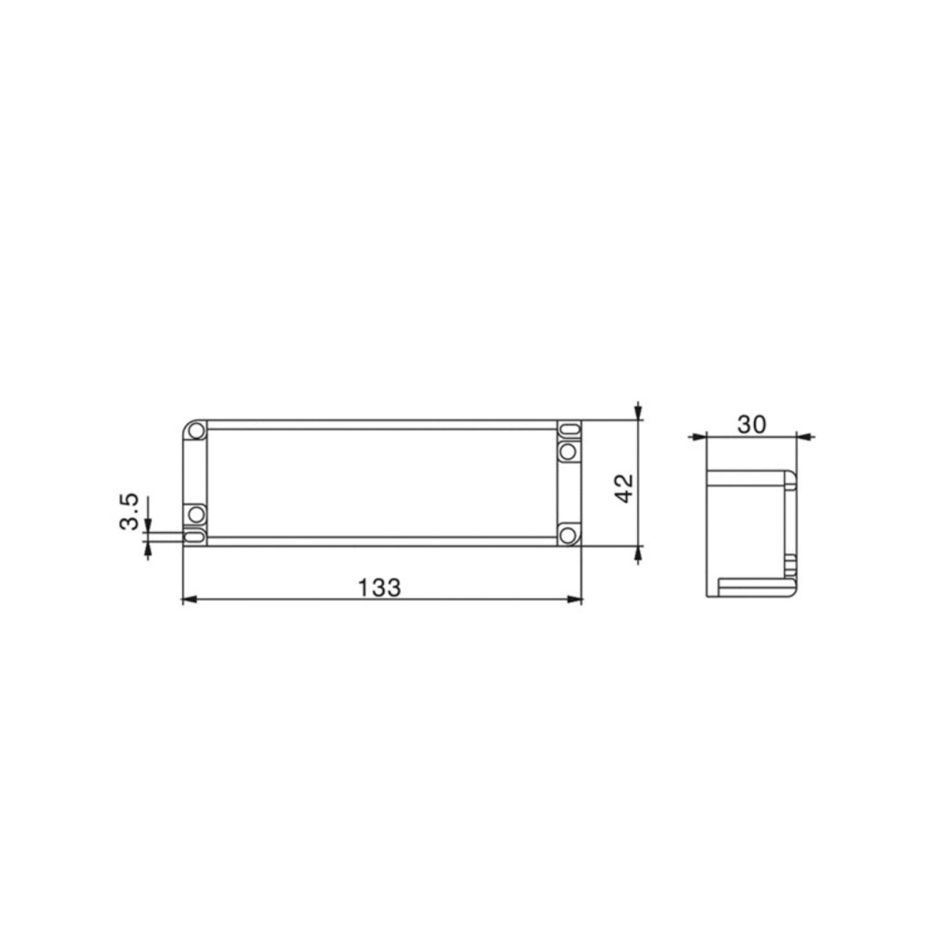 Alcapower Alimentatore Switching per Illuminotecnica 12V 30W 2.5A IP20, protezione integrata contro sovratensioni e cortocircuiti, 133x42x30mm