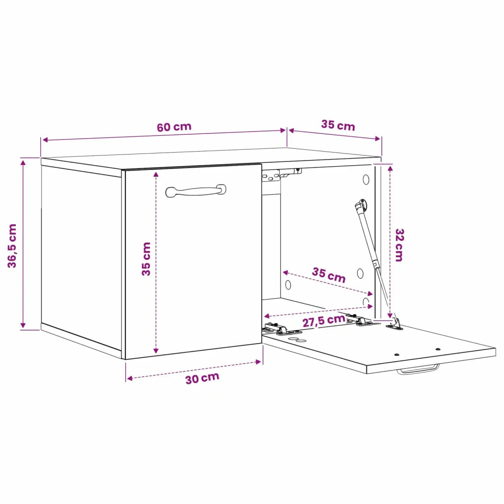 Armadietto a muro 60 x 36,5 x 35 cm Legno ingegnerizzato 8017440