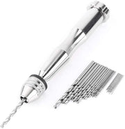 Manicotto a mano - Precisio Borer - 25 punte HSS - Gabbia di presa 0.3-3.6mm - Adatto per legno/plastica/gomma - Leggero e Efficiente - Borer per legno