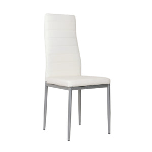 Set Da 6, Sedia Queen Kit All/Bianca In Similpelle-6Pz