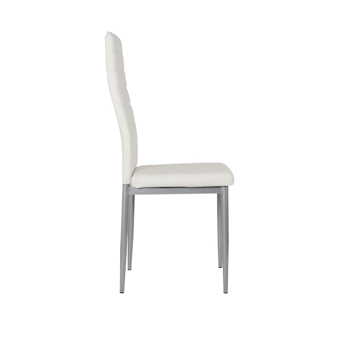 Set Da 6, Sedia Queen Kit All/Bianca In Similpelle-6Pz