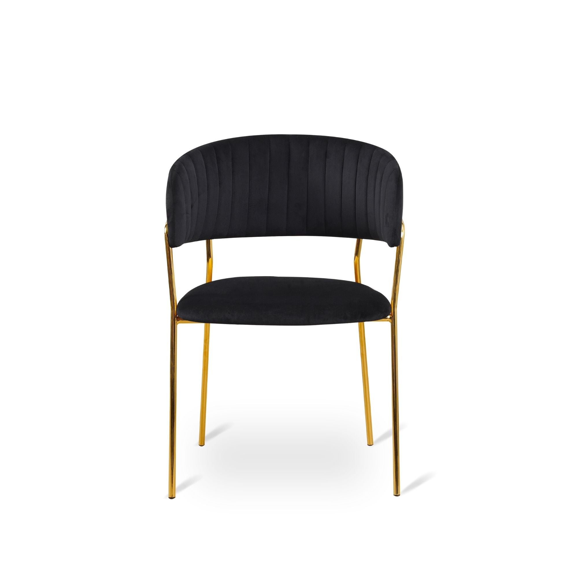 Set Da 2, Poltrona Artemisia Velluto Nero/Cromo Oro