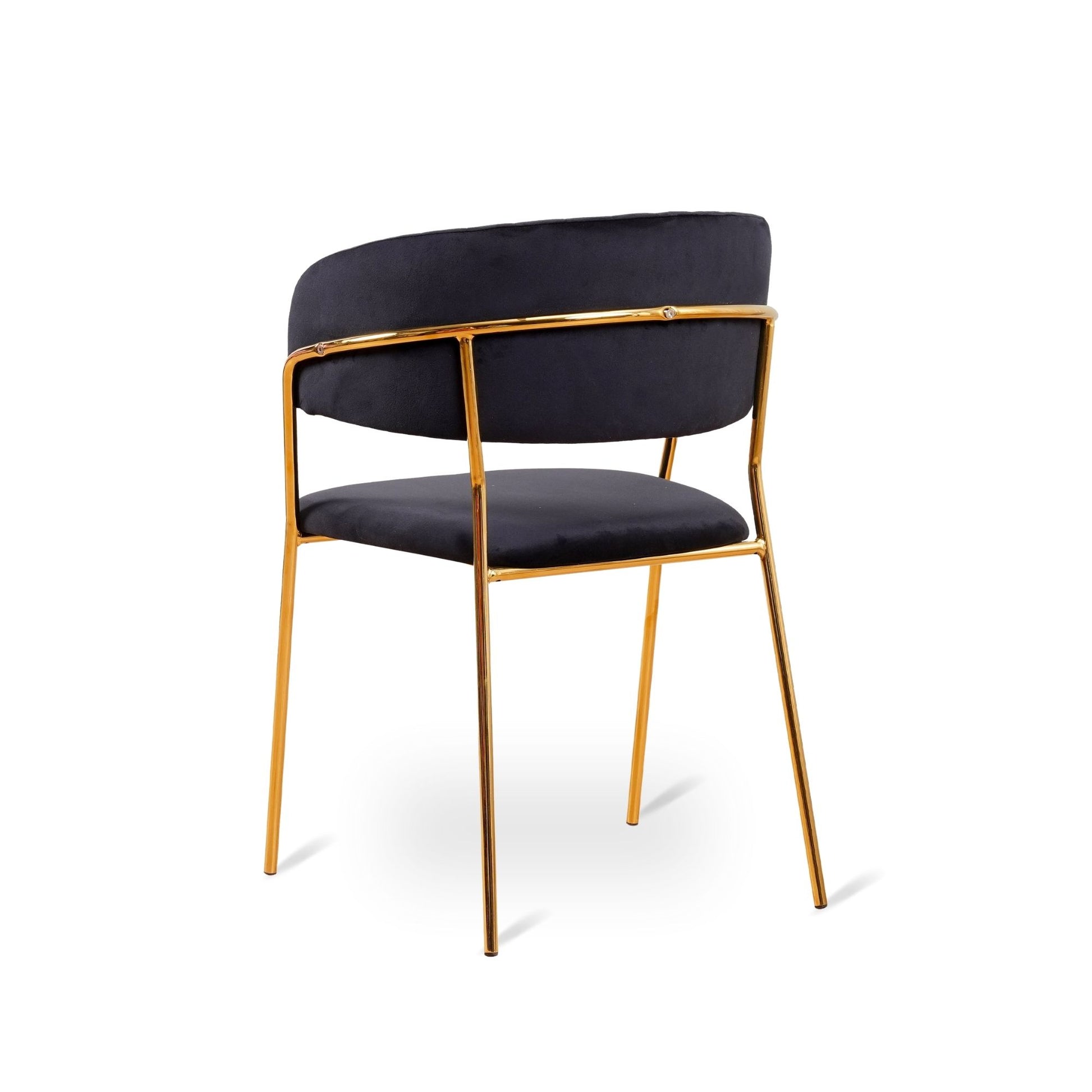 Set Da 2, Poltrona Artemisia Velluto Nero/Cromo Oro