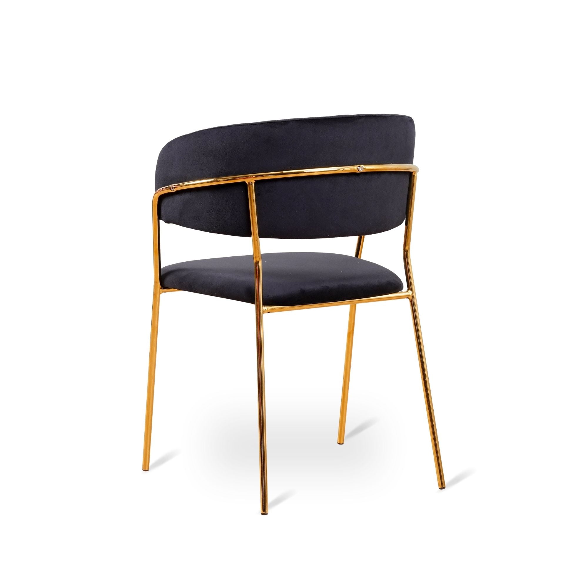 Set Da 2, Poltrona Artemisia Velluto Nero/Cromo Oro